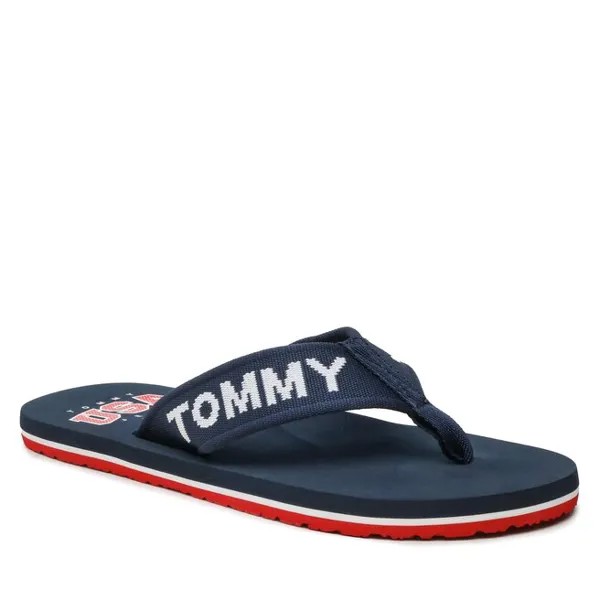 Шлепанцы Tommy Jeans FlipFlop Logo, темно-синий