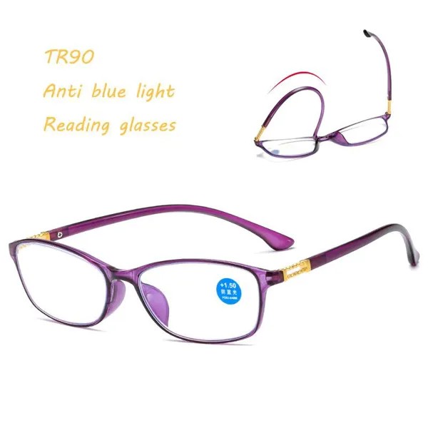 DUBERY Ультралегкий TR90 Анти-синий свет Очки для чтения Мода Дамские очки для чтения