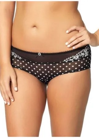 Paramour Трусы хипстеры низкой посадки в горошек, размер 44/S, black/ivory dot