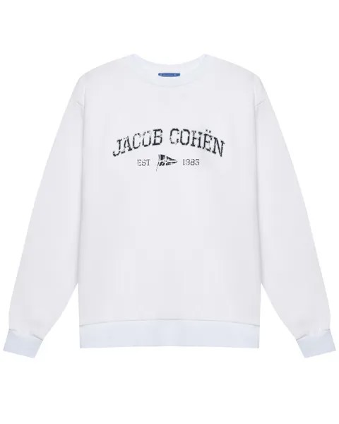 Свитшот с лого, белый Jacob Cohen