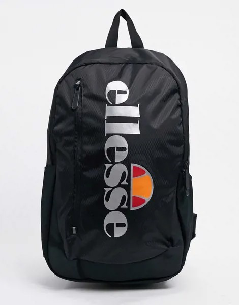 Черный рюкзак с большим логотипом ellesse