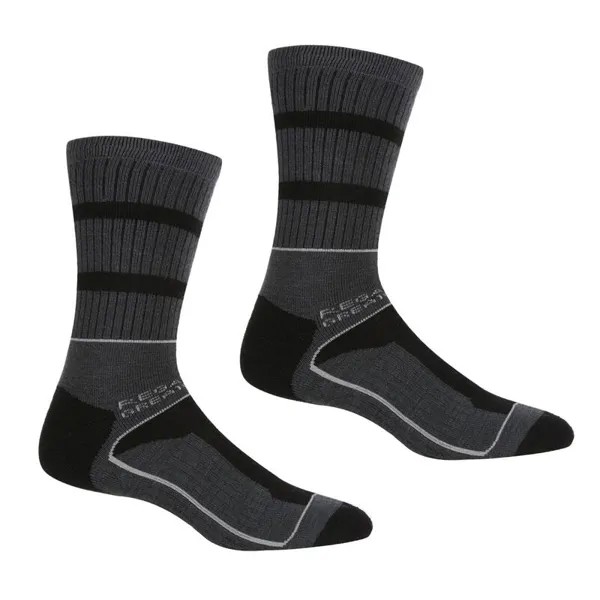 Мужские носки Samaris 3 Season, 2 шт., черные, темно-стальные REGATTA, цвет gris