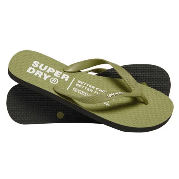 Шлепанцы Superdry Studios Vegan, зеленый