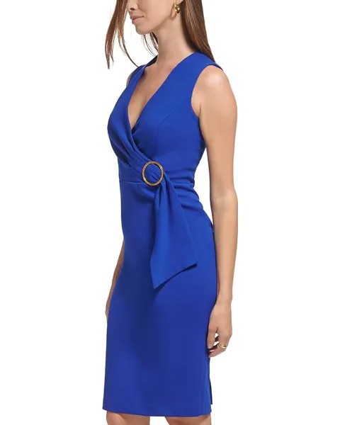 Платье Calvin Klein Scuba Crepe Dress with Ring Hardwear, цвет Ultramarine
