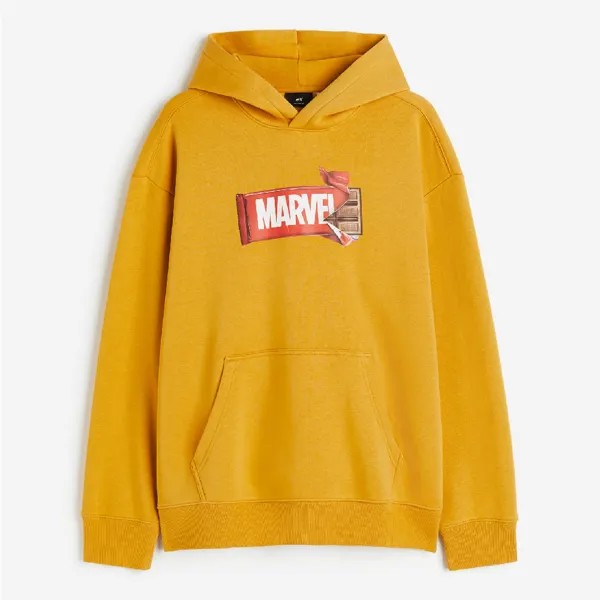 Толстовка H&M Marvel Comics Relaxed Fit, темно-желтый