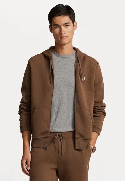 Толстовка на молнии LONG SLEEVE Polo Ralph Lauren, темно-серо-коричневый вереск