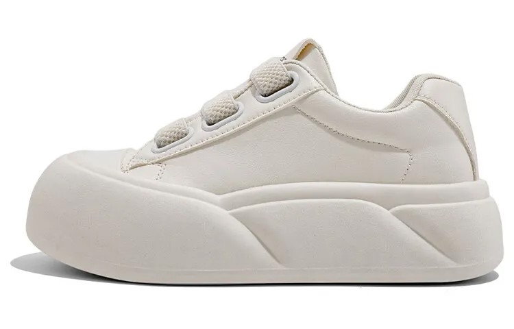 Кроссовки RENBEN Skateboarding Shoes Women's Low-top Beige, бежевый