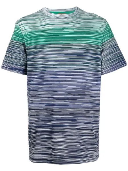 Missoni футболка с эффектом градиента, синий