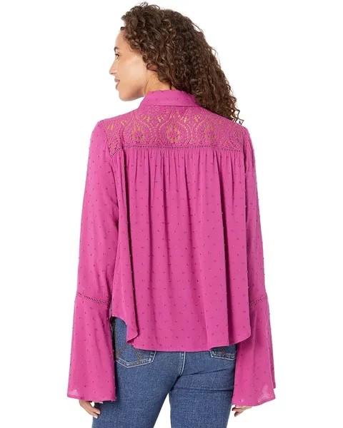 Блуза Wrangler Flare Sleeve Blouse, цвет Magenta