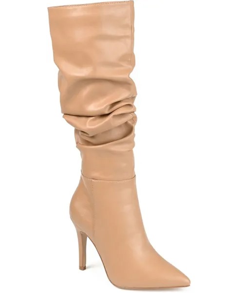 Женские сари, широкие ботинки на шпильке со сборками до середины икры Journee Collection
