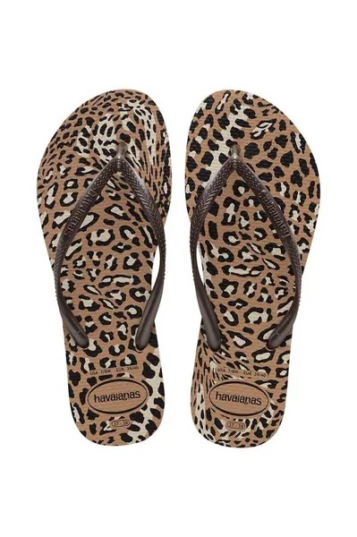 Шлепанцы SLIM ANIMALS Havaianas, коричневый