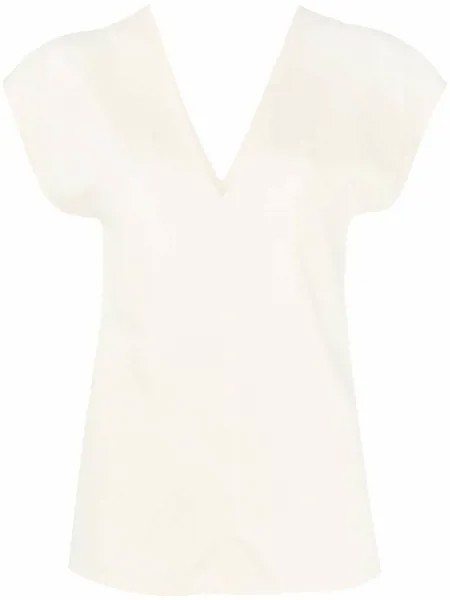 The Row блузка с короткими рукавами и V-образным вырезом