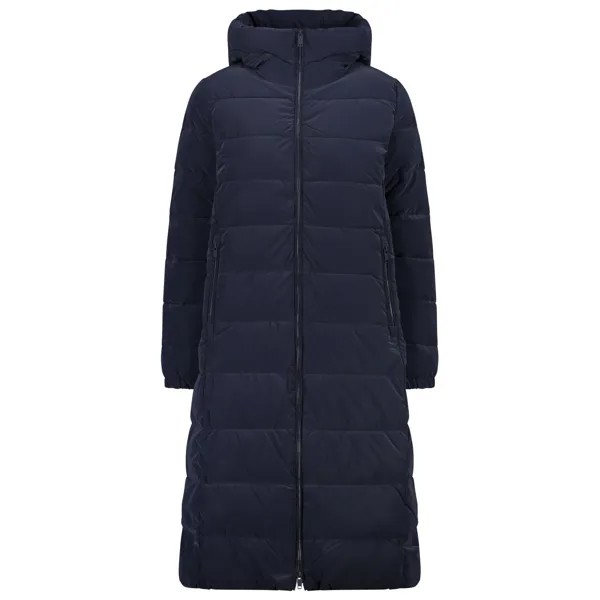 Пальто Cmp Women's Long Coat Fix Hood Nylon Silk Touch, цвет Black Blue