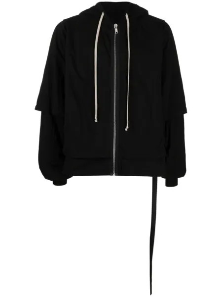 Rick Owens DRKSHDW двухслойное худи на молнии, черный