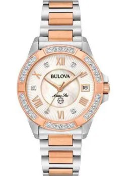 Японские наручные  женские часы Bulova 98R234. Коллекция Marine Star Ladies