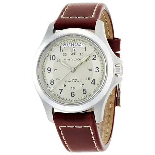 Наручные часы Hamilton Khaki Field, серебряный, бежевый