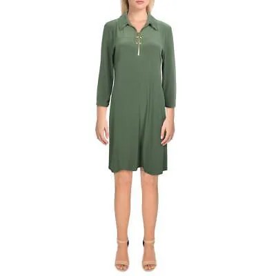 Женское зеленое приталенное платье миди MSK на молнии спереди M BHFO 8398