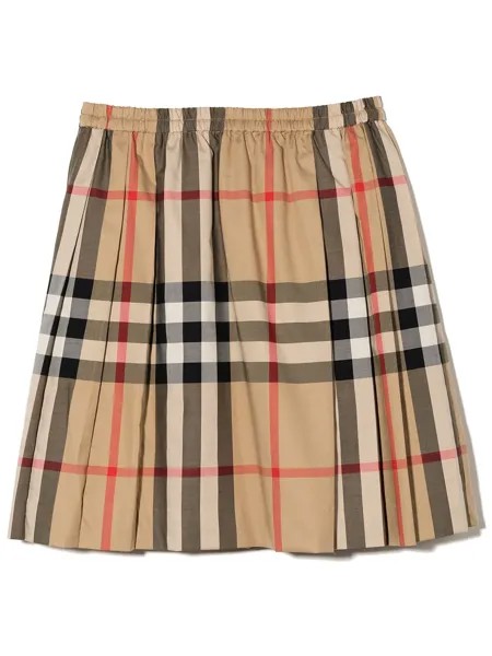 Burberry Kids мини-юбка А-силуэта в клетку Vintage Check