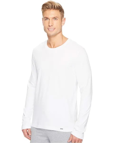 Рубашка Hanro Living Long Sleeve Crew Neck Shirt, белый