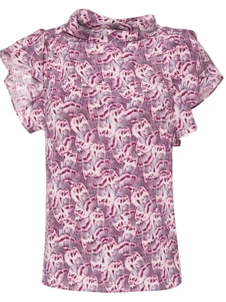 ISABEL MARANT шелковая блузка Valency асимметричного кроя, фиолетовый