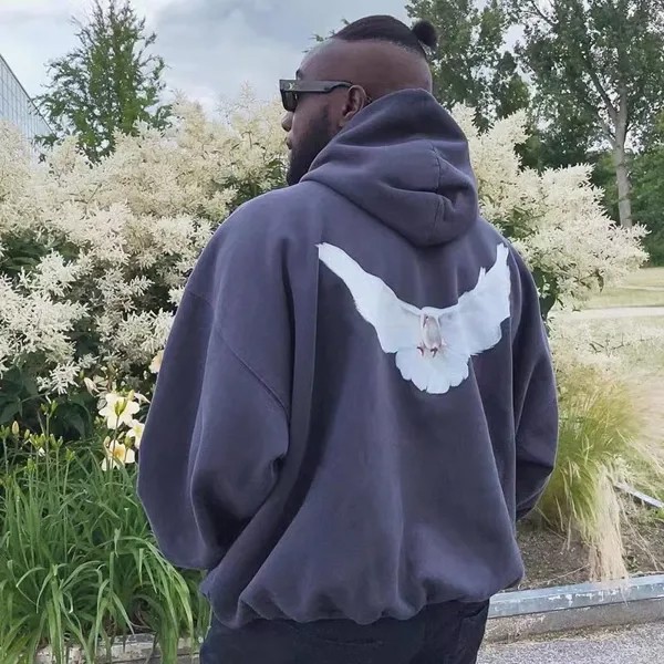 Толстый двухслойный тканевый пуловер Kanye West Dove для мужчин и женщин, топ 1:1, худи, сезон 6, свободный Свитшот оверсайз в стиле хип-хоп