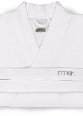 Махровый халат Hamam, MARINE STRIPED, L/XL, 48-52, белоснежный, сиреневый
