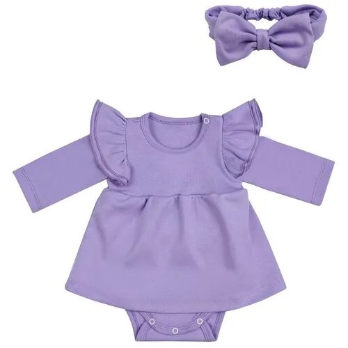 Платье-боди Dream royal, комплект, размер 80, фиолетовый