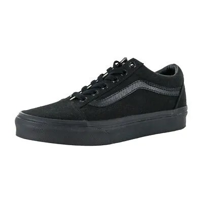 Vans -#39;Canvas Old Skool-#39; Кроссовки (черный / черный) Классическая обувь для скейтбординга и скейтбординга