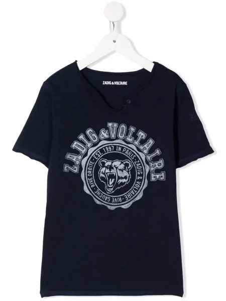 Zadig & Voltaire Kids футболка с логотипом