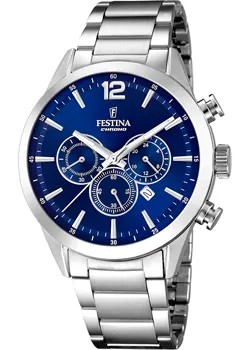 Fashion наручные  мужские часы Festina F20343.7. Коллекция Timeless Chronograph