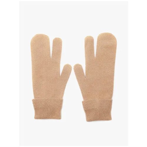Maison Margiela Бежевые перчатки из шерсти и кашемира L