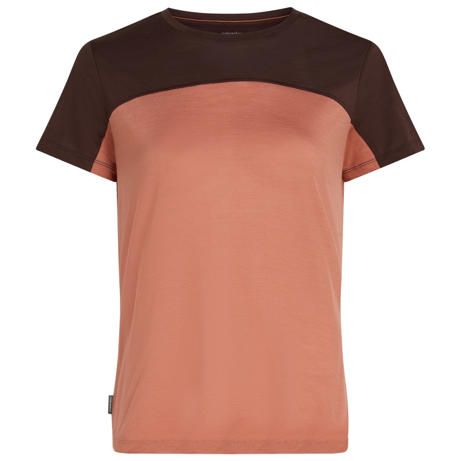 Рубашка из мериноса Icebreaker Cool-Lite Sphere III S/S Tee CB, цвет Cedar Wood/Bittersweet