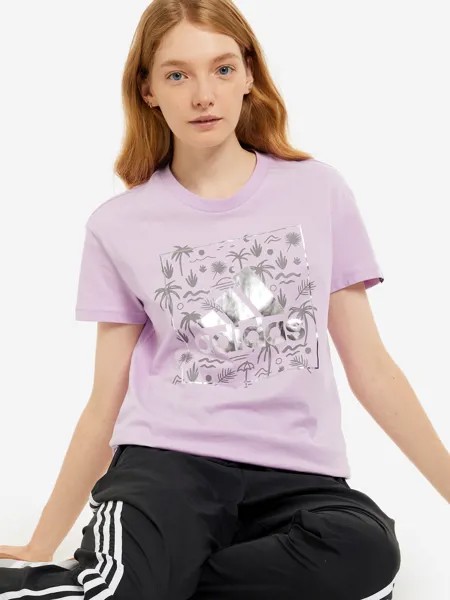 Футболка женская adidas, Фиолетовый