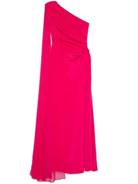 Roland Mouret шелковое платье асимметричного кроя, розовый