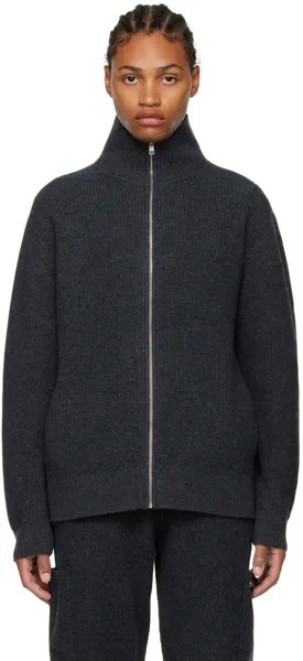 Серый двойной свитер Helmut Lang