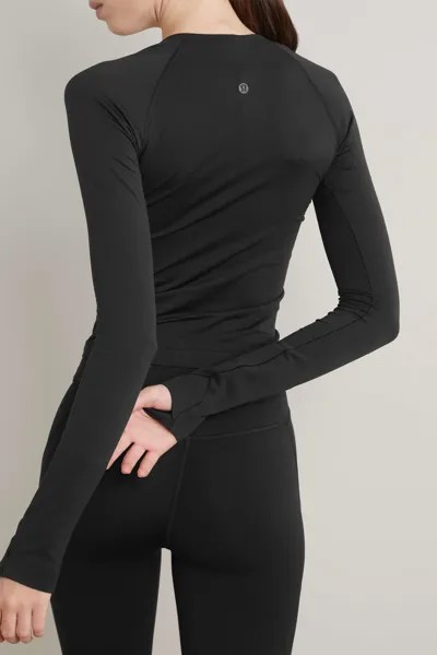 LULULEMON Эластичный топ Swiftly Tech 2.0, черный