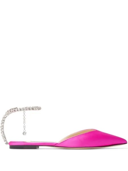 Jimmy Choo туфли Saeda с кристаллами, розовый