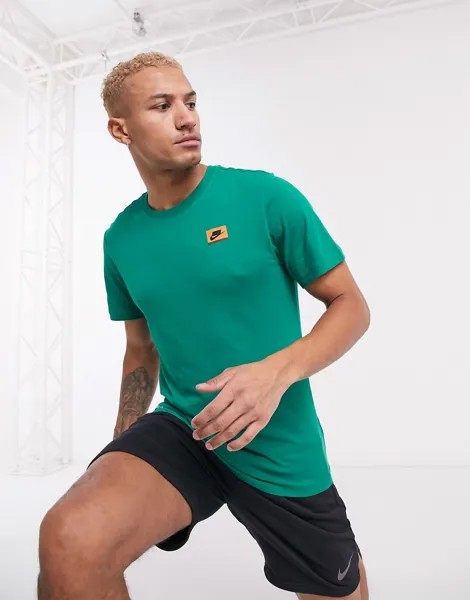 Зеленая футболка Nike Training-Зеленый