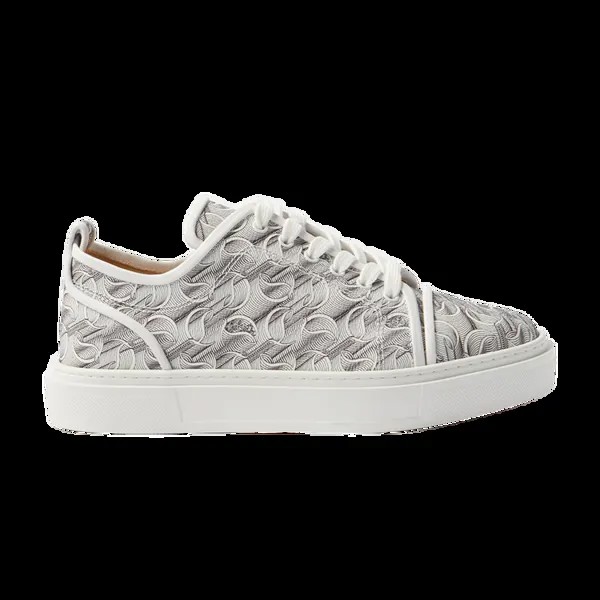 Кроссовки Christian Louboutin Adolon Junior Flat Low 'CL Graphic Pattern', белый