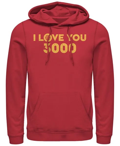 Толстовка marvel men's avengers endgame simple i love you 3000 железный человек, пуловер с капюшоном Fifth Sun, красный