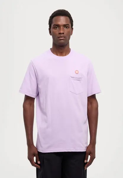 Простая футболка ADI POCKET RESORT UNISEX Double A by Wood Wood, сирень