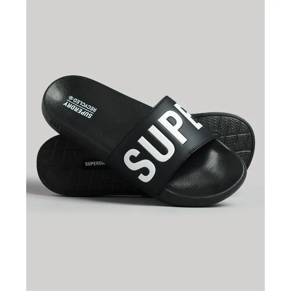 Шлепанцы Superdry Code Core Vegan Pool, черный