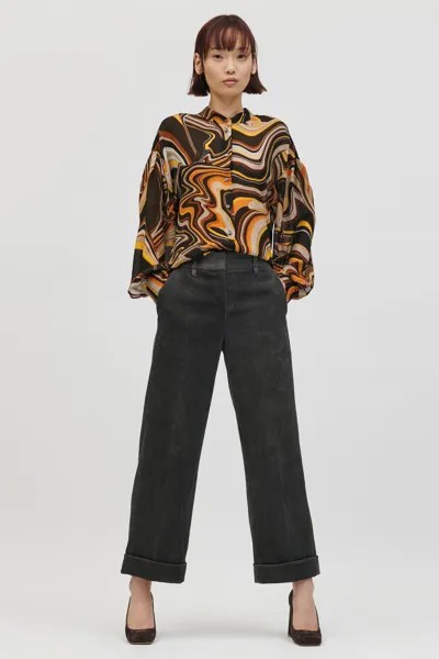 Блузка-рубашка с принтом «волны 70-х» LUISA CERANO, мультиколор