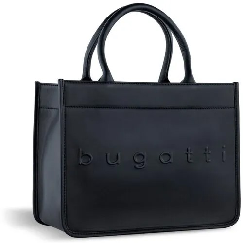 Сумка  тоут Bugatti повседневная, натуральная кожа, полиэстер, внутренний карман, регулируемый ремень, бежевый