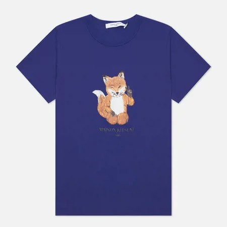 Женская футболка Maison Kitsune All Right Fox Print Classic, цвет фиолетовый, размер XS