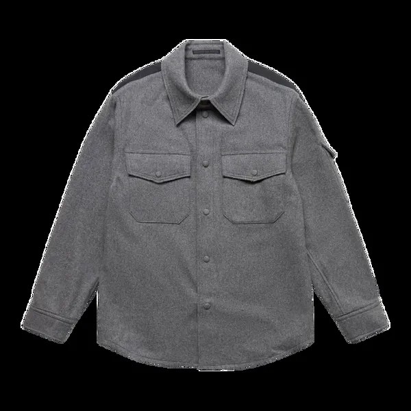 Рубашка Helmut Lang Button Up Long-Sleeve 'Grey Melange', серый