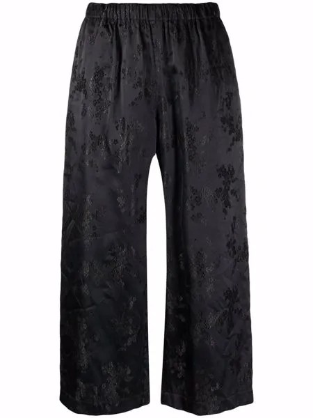 Comme Des Garçons Comme Des Garçons жаккардовые брюки с цветочным узором