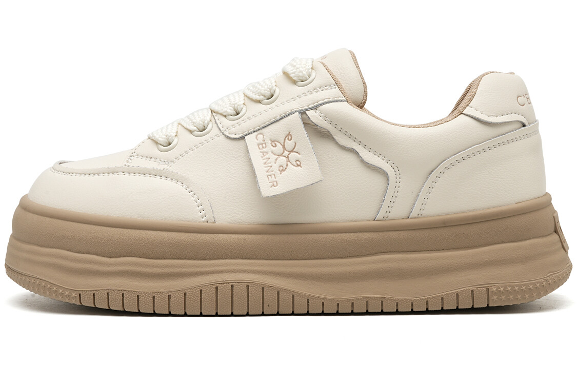 Кроссовки C°BANNER Skateboarding Shoes Women's Low-top Khaki, хаки
