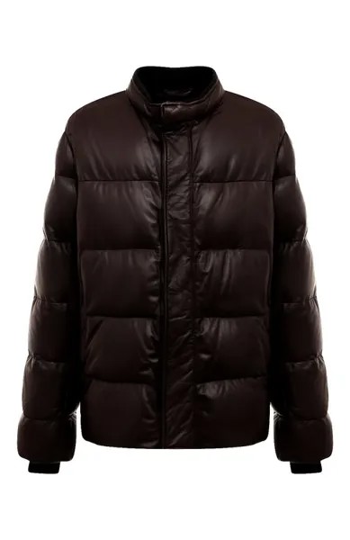 Кожаный пуховик Brioni