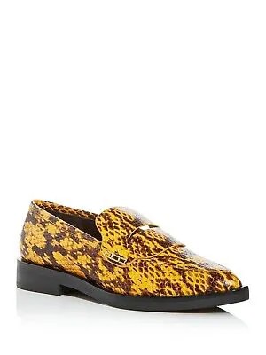 REBECCA MINKOFF Женские желтые кожаные лоферы Snake-Pacey Slip On 10 M